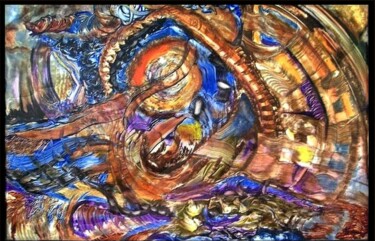 Painting titled "CHAOS, CAOS, IO" by Schoelmann, Original Artwork, Oil