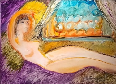 Peinture intitulée "LADY HO" par Schoelmann, Œuvre d'art originale, Huile