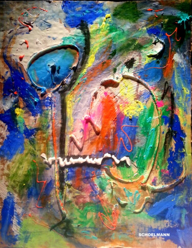 Malerei mit dem Titel "OJO DE PEZ" von Schoelmann, Original-Kunstwerk, Acryl