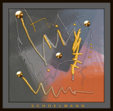 Schilderij getiteld "GOLD COIN" door Schoelmann, Origineel Kunstwerk, AI gegenereerde afbeelding