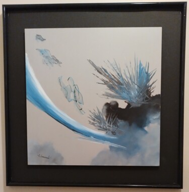Картина под названием "firebird" - Schoelmann, Подлинное произведение искусства, Масло Установлен на Другая жесткая панель