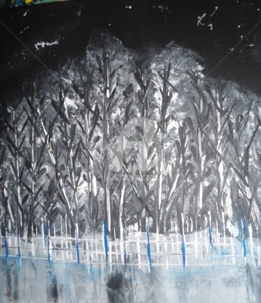 Schilderij getiteld "la foret et sont ru…" door Patrice Schreiber, Origineel Kunstwerk, Acryl