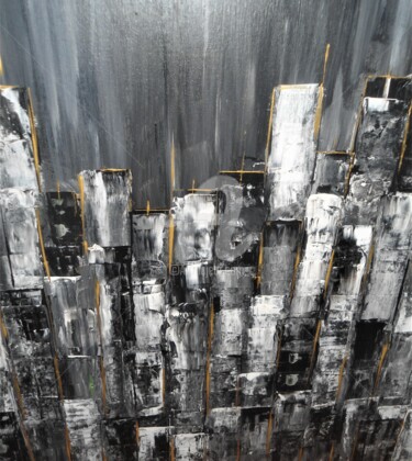 Painting titled "les building abstra…" by Patrice Schreiber, Original Artwork, Acrylic