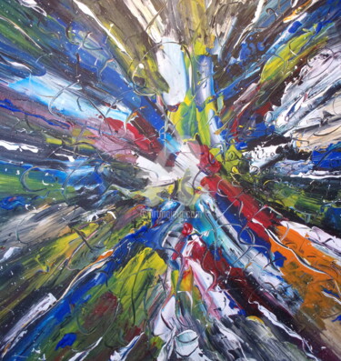 Malerei mit dem Titel "les couleurs  de la…" von Patrice Schreiber, Original-Kunstwerk, Acryl
