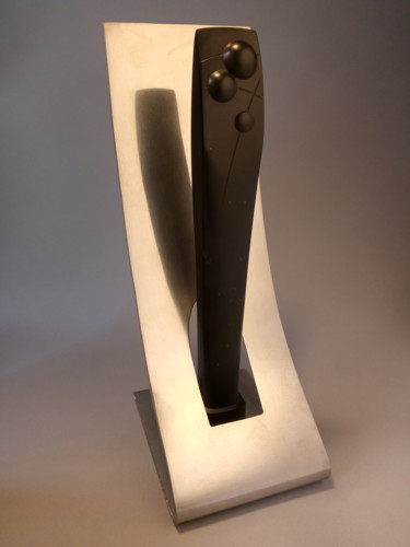 Sculpture intitulée "Trois planètes" par François Schwoebel, Œuvre d'art originale, Pierre