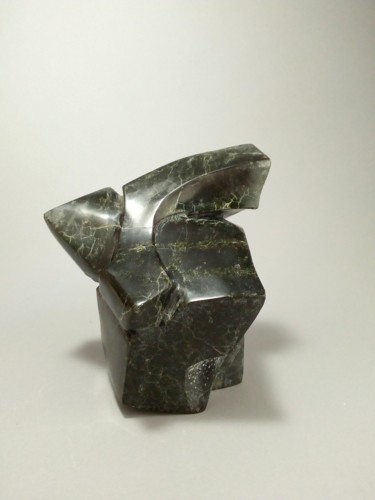 Sculpture titled "Cogitation" by François Schwoebel, Original Artwork, Stone