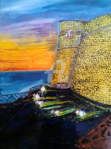 Pittura intitolato "Castello di Ortona" da Maria Silveria Sciarra, Opera d'arte originale, Olio