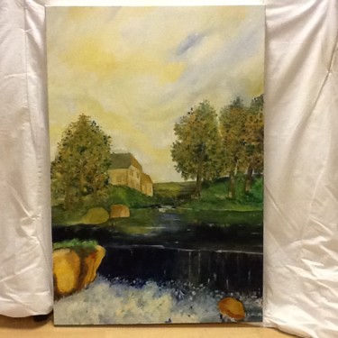 Painting titled "Fiume" by Sergio Scilironi, Original Artwork, Oil
