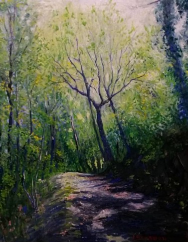 Painting titled "Penna- primavera.jpg" by Luciano Sciommari, Original Artwork, Oil