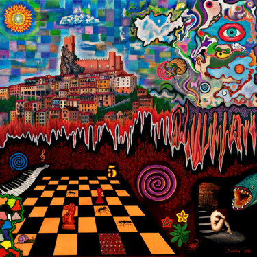 绘画 标题为“Pueblo de FRÍAS - M…” 由Sciortino, 原创艺术品, 丙烯 安装在木板上