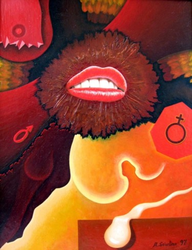 Painting titled "SEXO" by Sciortino, Original Artwork