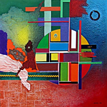 Painting titled "Estudio Textura - C…" by Sciortino, Original Artwork, Acrylic Mounted on Wood Panel