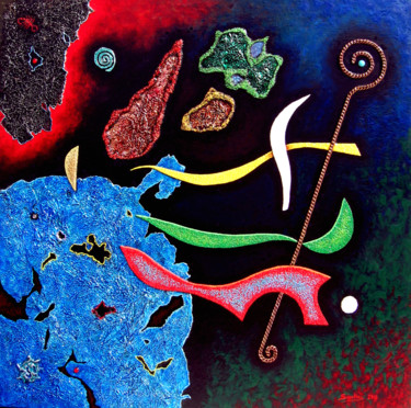 Peinture intitulée "Espacios 2" par Sciortino, Œuvre d'art originale, Acrylique