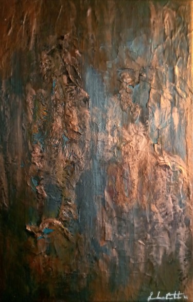 Pintura intitulada "Corrosão temporal" por Sandra Contente, Obras de arte originais, Acrílico