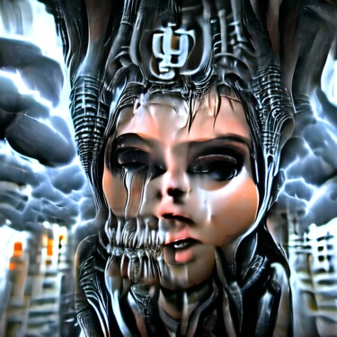 Digital Arts titled "The Death Goddess" by Scorpion Design, Original Artwork, 2D Digital Work