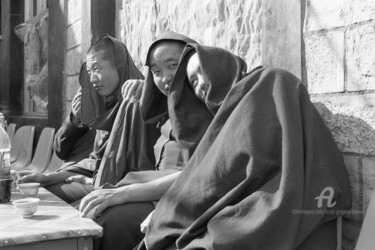 Photography titled "Playful monks - Sam…" by Scott Gregory Banner, Original Artwork, Analog photography