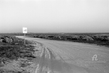 Photography titled "Remote gravel road…" by Scott Gregory Banner, Original Artwork, Analog photography