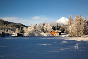 Photography titled "Snow field and Hohe…" by Scott Gregory Banner, Original Artwork, Digital Photography