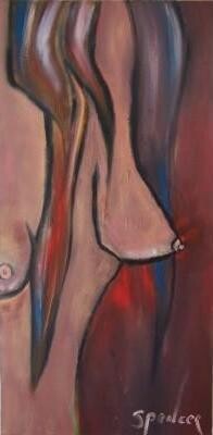 Pittura intitolato "Elongated Woman" da Scott Spencer, Opera d'arte originale, Olio