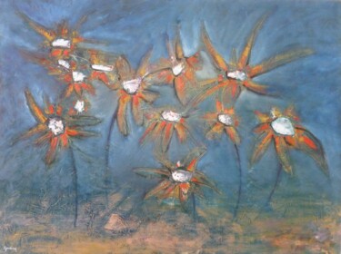 Peinture intitulée "Living Bouquet" par Scott Spencer, Œuvre d'art originale, Huile Monté sur Châssis en bois