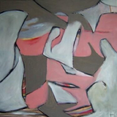 Malerei mit dem Titel "Pink Underbelly" von Scott Spencer, Original-Kunstwerk, Öl
