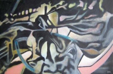 Картина под названием "Elephant Rider (SOL…" - Scott Spencer, Подлинное произведение искусства, Масло