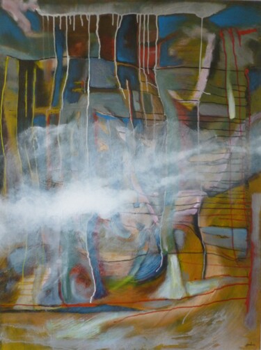 Peinture intitulée "Rainy, Foggy" par Scott Spencer, Œuvre d'art originale, Acrylique Monté sur Châssis en bois