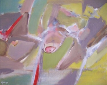 Картина под названием "Goddess" - Scott Spencer, Подлинное произведение искусства, Масло Установлен на Деревянная рама для н…