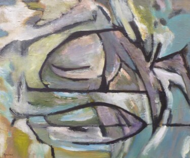 Malarstwo zatytułowany „Speeping Fish” autorstwa Scott Spencer, Oryginalna praca, Olej Zamontowany na Drewniana rama noszy