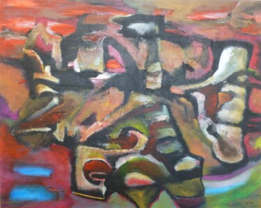 Картина под названием "Horsefly" - Scott Spencer, Подлинное произведение искусства, Масло Установлен на Деревянная рама для…