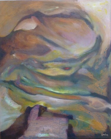 Картина под названием "Facade" - Scott Spencer, Подлинное произведение искусства, Масло Установлен на Деревянная рама для но…