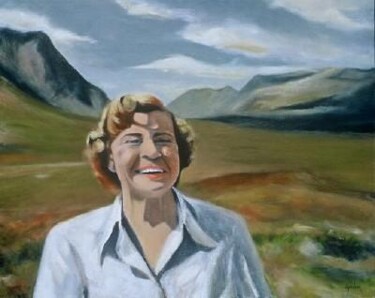 Malerei mit dem Titel "Ruthie at Glen Coe" von Scott Spencer, Original-Kunstwerk, Öl