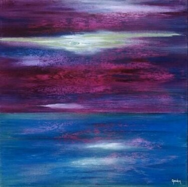 Painting titled "Cranberry Sky" by Scott Spencer, Original Artwork, Oil