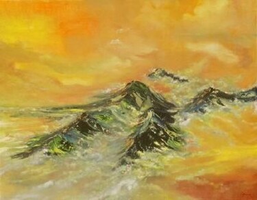 Malerei mit dem Titel "Annapurna (SOLD)" von Scott Spencer, Original-Kunstwerk, Öl