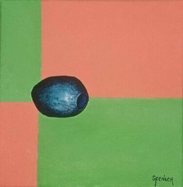 Картина под названием "Black Olive" - Scott Spencer, Подлинное произведение искусства, Масло Установлен на Деревянная рама д…
