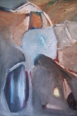 Картина под названием "Mineshaft" - Scott Spencer, Подлинное произведение искусства, Масло Установлен на Деревянная рама для…