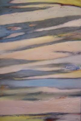 Peinture intitulée "Layered Sky" par Scott Spencer, Œuvre d'art originale, Huile Monté sur Châssis en bois