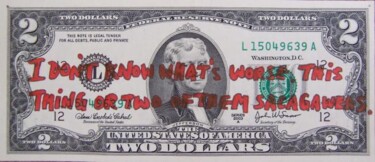Σχέδιο με τίτλο "Two Dollar Bill" από Scott Spencer, Αυθεντικά έργα τέχνης, Κολάζ