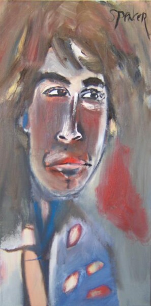 Painting titled "Tears of Indifferen…" by Scott Spencer, Original Artwork, Oil Mounted on Wood Stretcher frame