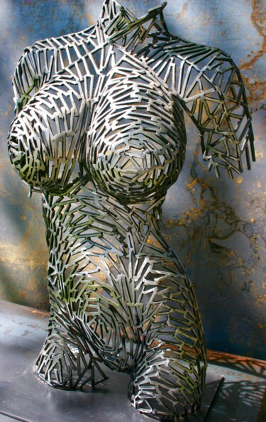 Sculpture intitulée "The Shift !" par Scott Wilkes, Œuvre d'art originale, Métaux
