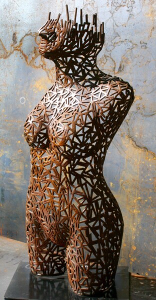 Rzeźba zatytułowany „Lady of mars” autorstwa Scott Wilkes, Oryginalna praca, Metale