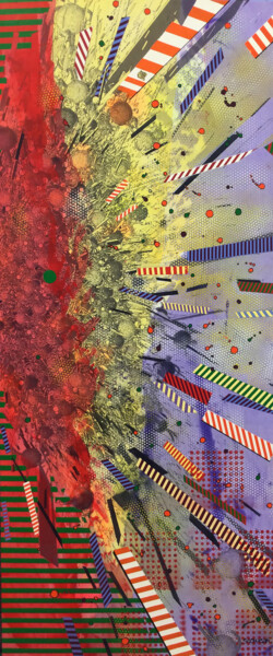 Digitale Kunst mit dem Titel "Affrontements" von Scowcza, Original-Kunstwerk, Digitale Malerei