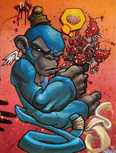 Картина под названием "Evolution. Dopemonk…" - Alexandr Shelaevsky (Screw), Подлинное произведение искусства, Акрил