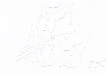 Digitale Kunst mit dem Titel "Autumn Winds - Leaf…" von Scribblesnotscribbles, Original-Kunstwerk, 2D digitale Arbeit