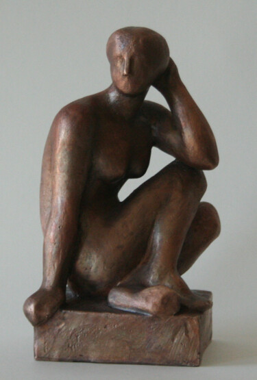 Skulptur mit dem Titel "Thoughtfullness" von Alexander Eremin, Original-Kunstwerk, Bronze