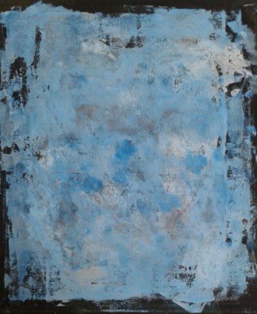 Peinture intitulée "Blue leather" par Sculpeinte Concept Dany, Œuvre d'art originale, Acrylique Monté sur Châssis en bois