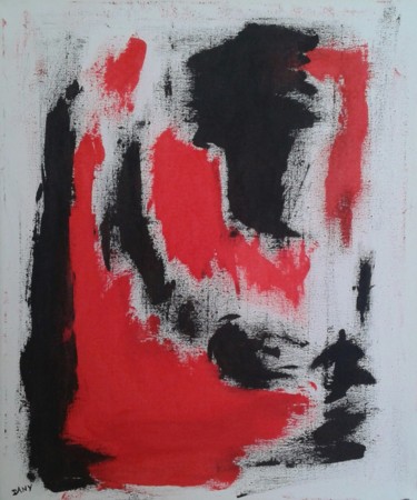 Painting titled "Be red" by Sculpeinte Concept Dany, Original Artwork, Acrylic Mounted on Wood Stretcher frame