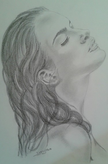 Drawing titled "Femme" by Sculpeinte Concept Dany, Original Artwork, Pencil