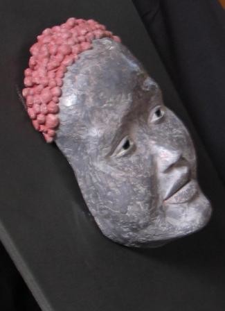 Sculpture intitulée "karo (profil droit)" par Esco, Œuvre d'art originale, Terre cuite