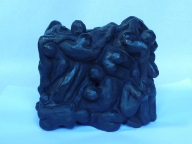 Sculpture intitulée "Humanitas (face1)" par Esco, Œuvre d'art originale, Terre cuite